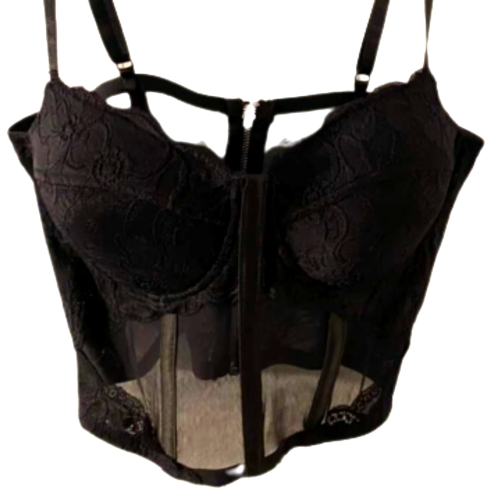 Say what black croset top